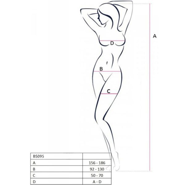 PASSION - BS095 WHITE BODYSTOCKING ONE SIZE 5